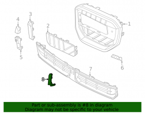 BMW X3 G45 25-26 Front Bumper Lower Grille Molding (Central)