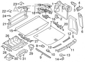 Right rear arch trim BMW X3 G01 22-24 black