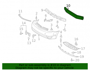 Toyota Prius 2009 Front Bumper Reinforcement