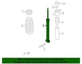 Rear left shock absorber Hyundai Kona 18-23 AWD