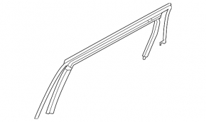 Mitsubishi Outlander 22-25 rear right door glass seal, matte black