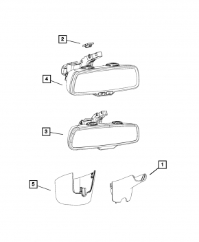 Interior mirror Dodge Durango 14-16 auto-dimming