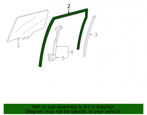 Rear right window seal for Honda CRV 18-22