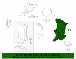 Bracket of blocks under the dashboard Toyota Prius 16-