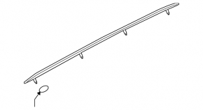 Left longitudinal roof rail for Audi Q3 83A 19-25 chrome