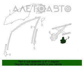Front right window lift motor Toyota Highlander 14-19