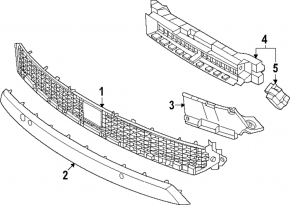 Hyundai Kona 24-26 front bumper lower grille