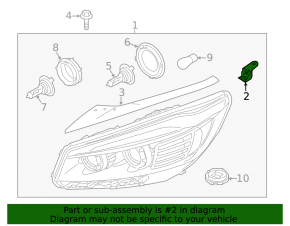 Left headlight mount upper right Kia Sorento 19-20