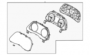 Instrument cluster Hyundai Sonata 20-22 monochrome 4.2"