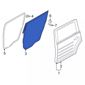 Door seal rear left Ford Flex 09-19
