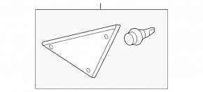 Mazda 3 19 Front Left Door Triangle - Black
