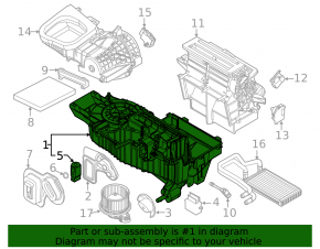 Bare heater body Ford Flex 09-11