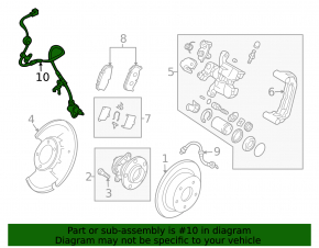 Rear right ABS sensor Mazda6 09-13
