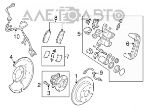 Rear right ABS sensor Mazda6 09-13