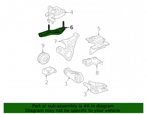 Engine mount bracket right Toyota Prius 20 04-09