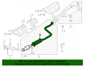 Exhaust line middle part Hyundai Elantra 21-23 2.0