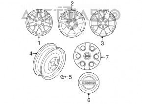 Wheel nut d21 M12x1.25 Nissan Ariya 23-25