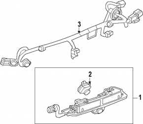 Wiring for Chevrolet Bolt EUV 22-23 trunk door number illumination for camera