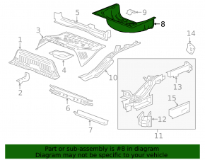 Trunk trough Chevrolet Bolt EV 17-23