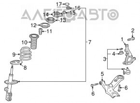 Shock absorber front right Lexus Hs250h 10-12