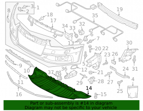 Front bumper protection Audi A6 C7 12-15 prerest s-line