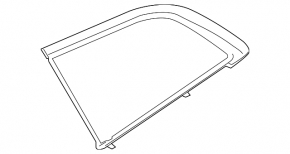 Window blind glass rear right Audi Q7 4L 10-15