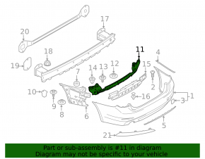 Rear bumper mount central BMW 5 G30 17-20