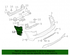 Rear bumper mount lower left BMW X3 G01 18-21