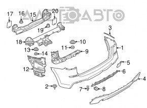 Rear bumper mount lower left BMW X3 G01 18-21 crack in mount