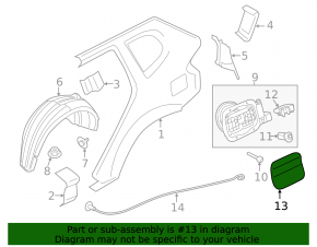Fuel filler flap BMW X1 E84 13-15