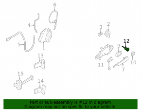 Front left lock cylinder BMW X3 F25 11-17