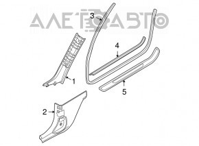Inner front left door sill trim for BMW 335i e92 07-13 beige