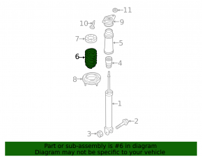Rear right spring Hyundai Sonata 11-15 stiffness rose
