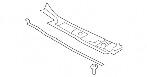 Left plastic windshield wiper grille for Lexus LS460 LS600h 07-17