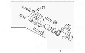 Rear right caliper assembly for Kia Sportage 17-22