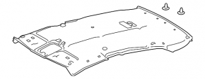 Toyota Camry v70 18-24 beige headliner without sunroof, L/LE/SE