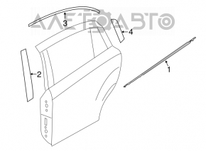 Door trim side rear right Subaru Impreza 4d 17-17 GK