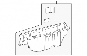 Tool tray Toyota Prius 30 12-15 plug-in