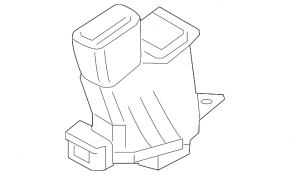 Rear right seat belt latch for Toyota Rav4 19-24 black