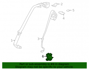 Rear right seat belt latch for Toyota Rav4 19-24 black