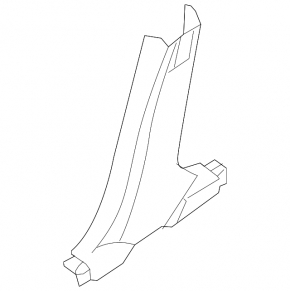 Center pillar trim lower right Nissan Maxima A36 16-23 black