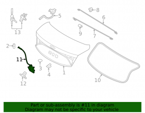 Hyundai Azera 12-17 trunk lock
