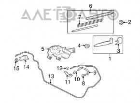 Rear wiper arm for Lexus CT200h 11-17