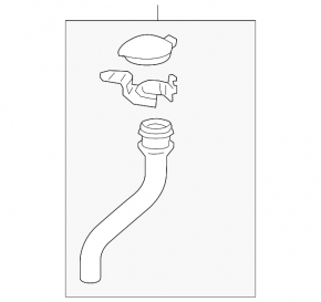 Washer reservoir neck Lexus NX200t NX300 NX300h 15-21 without cap