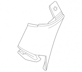 Chevrolet Equinox EV 24-26 black front window trim, right rear
