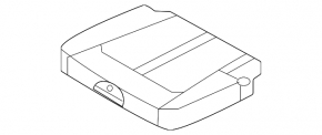 Rear seat cushion, 3rd row, right, Kia Sorento 21-24 HEV, gray leather, perforated, with frame