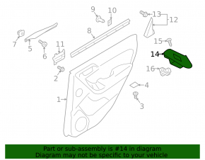 Rear right window lift control trim Subaru Forester 14-18 SJ structure