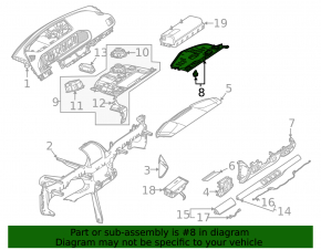 Front panel trim lower passenger footwell Mercedes W167 GLE 350 450 20-23