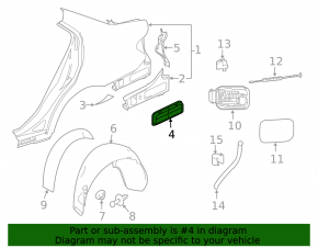 Rear left ventilation shield Mercedes CLS-class C218 12-18
