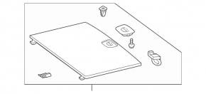 Mercedes GLC 20-22 black trunk floor